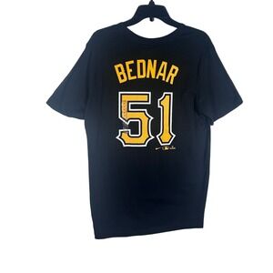 Pittsburgh Pirates David Bednar Nike MLB Baseball Black T-Shirt Size Medium NWT